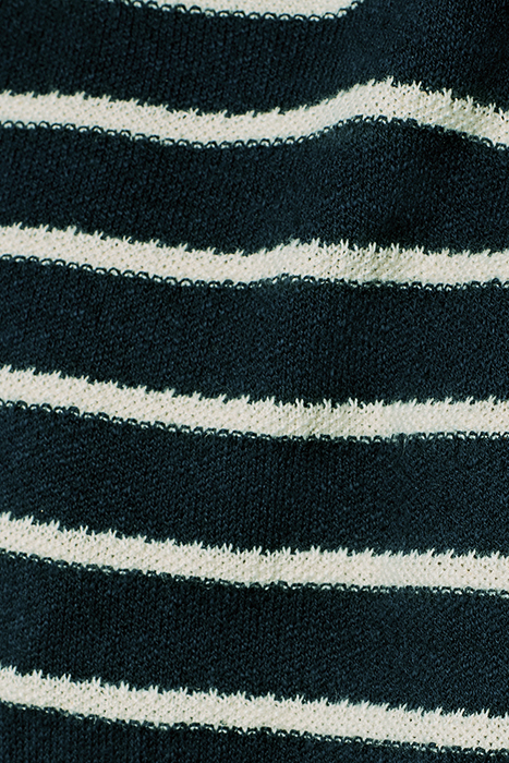 PULLOVER SHORT SLEEVE POLO 2 COLOURED STRIPE WITH LINEN NIGH 7