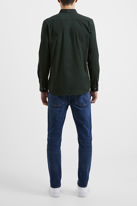 OXFORD LONG SLEEVE SHIRT DARK GREEN SOLID 3