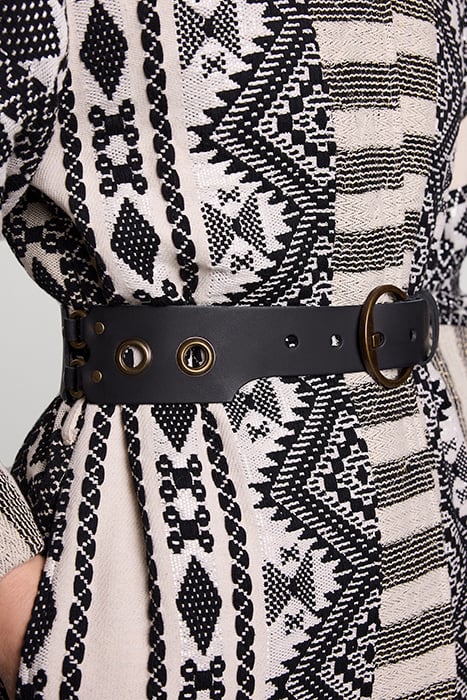 FANCY LEATHER BELT BLACK 4