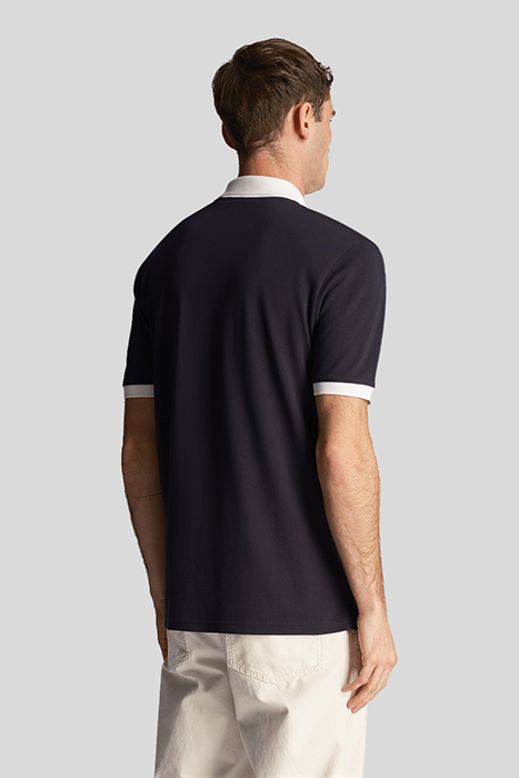 TONAL RINGER POLO SHIRT DARK NAVY/ WHITE 2