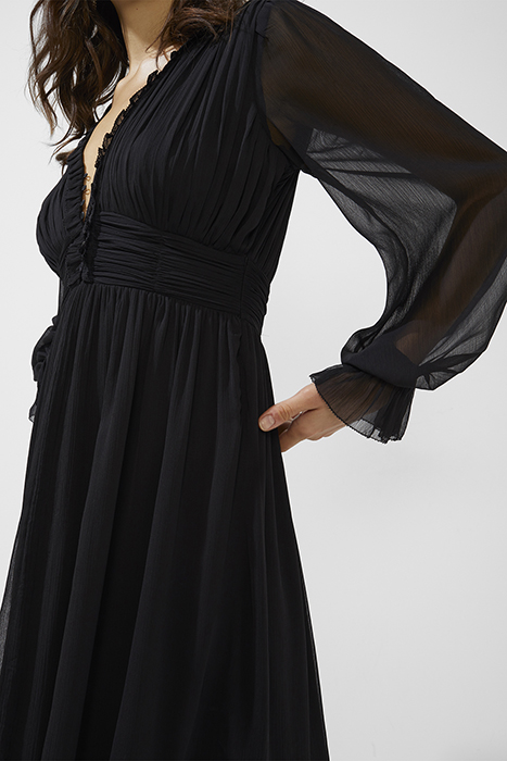 ES ALITA SOLID PLT L/S VNK DRS BLACK 4