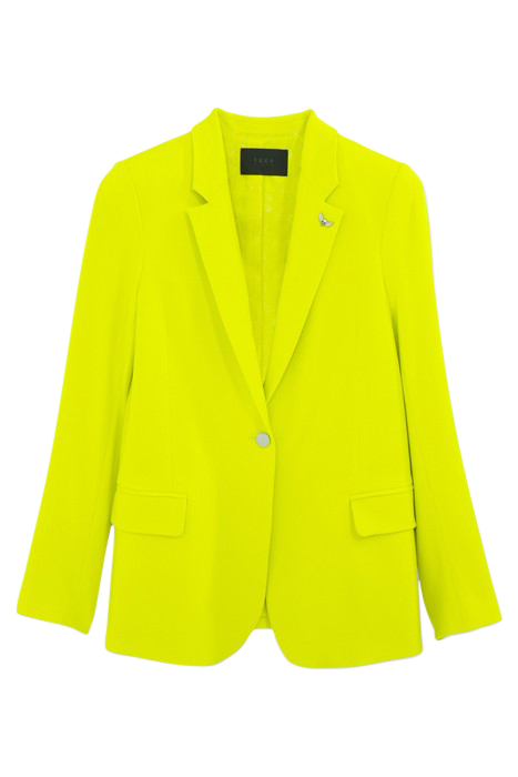 LIME GREEN SUIT JACKET WITH PIN-BADGE DECOR 4