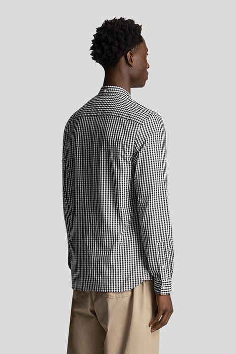 LS SLIM FIT GINGHAM SHIRT NAVY/WHITE 2