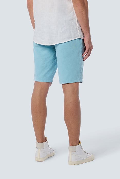 SHORT WITH LINEN GARMENT DYED AQUA 2