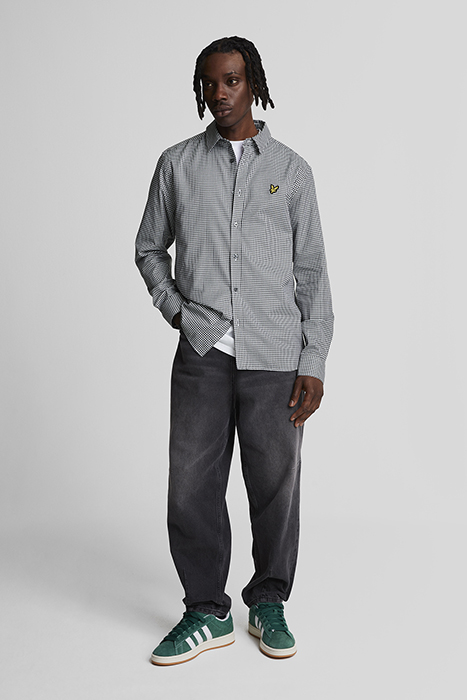 SHEPHERD CHECK SHIRT DARK NAVY/ WHITE 3