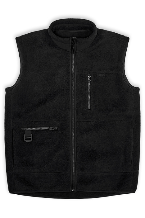 UNISEX HEAVY FLEECE VEST BLACK 5