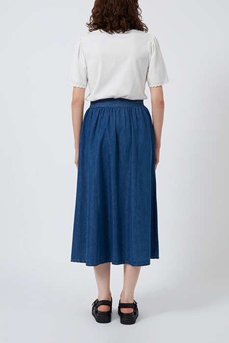 SUMMER CHAMBRAY BUTTN DWN SKRT BLUE 2