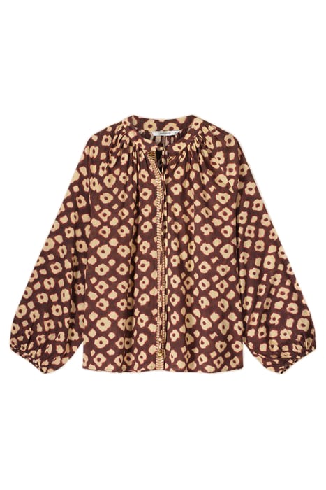 BLOUSE FLOWER MIX RED GRAPE 4