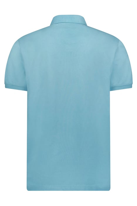 POLO PIQUE GARMENT DYED AQUA 5