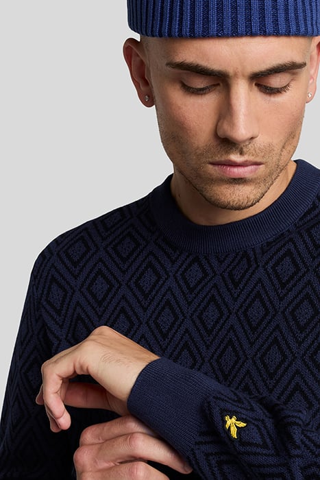 MONOGRAM INTARSIA JUMPER NAVY NIGHT 5