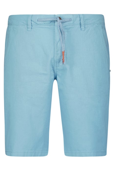 SHORT WITH LINEN GARMENT DYED AQUA 4
