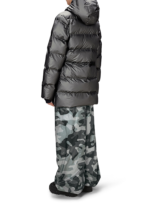 UNISEX ALTA LONG PUFFER STRING W JACKET W3T4 METALLIC GREY 2