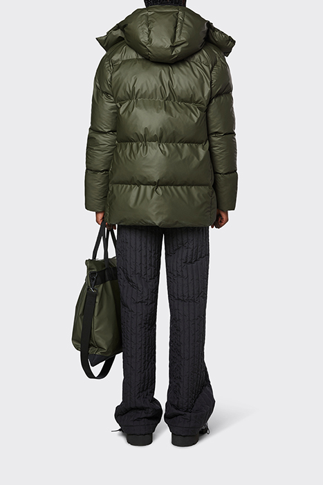 UNISEX BOXY PUFFER PARKA EVERGREEN 4
