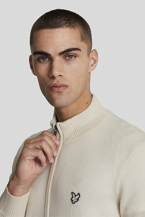 CASHMERE BLEND ZIP THROUGH JUMPER DISCOVERY KHAKI 5