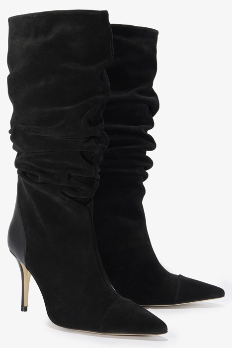 SUEDE KNEE HIGH BOOT BLACK 2