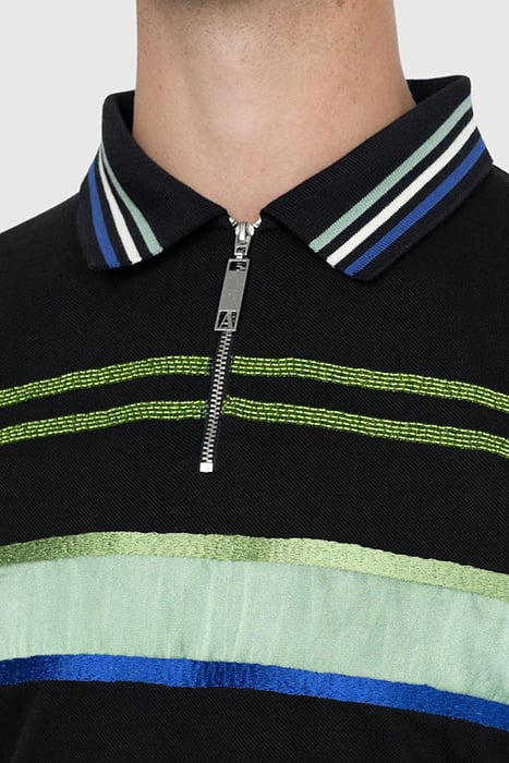 AHLUWALIA – BUKE SHORT-SLEEVE POLO BLACK 4