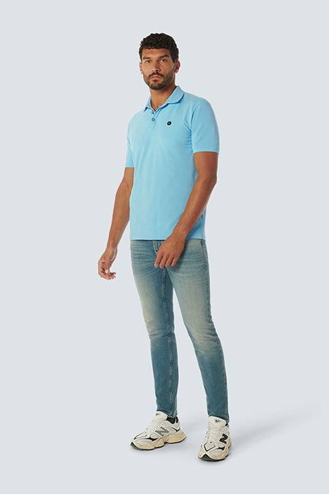 POLO PIQUE GARMENT DYED AQUA 3