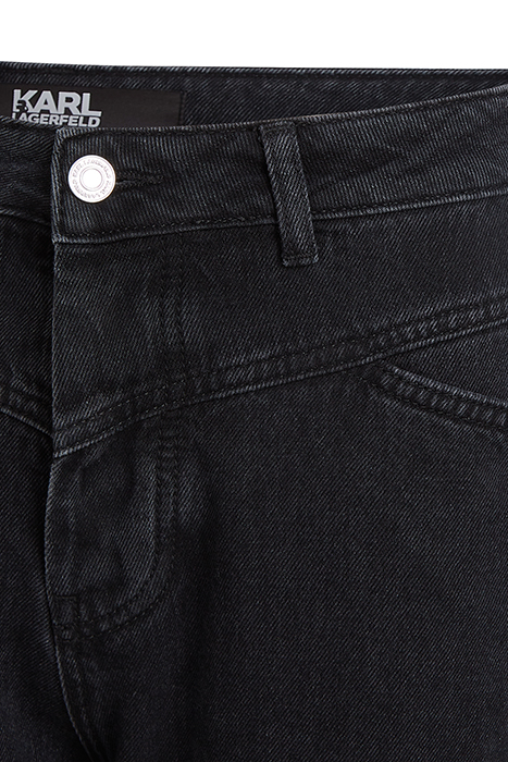 MOM CUT BLACK DENIM PANTS BLACK 3