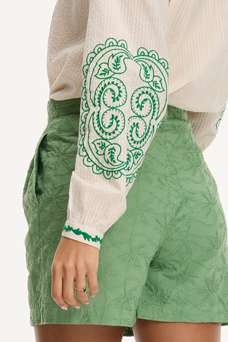 LADIES ELODIE BLOUSE SEERSUCKER KIT WHITE 9