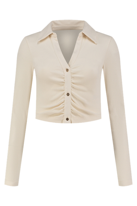 BARIKA RIB BUTTON TOP PEARL 2