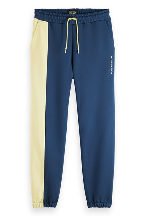 UNISEX ORGANIC COTTON COLOURBLOCK SWEATPANT STORM BLUE/GLOW 4