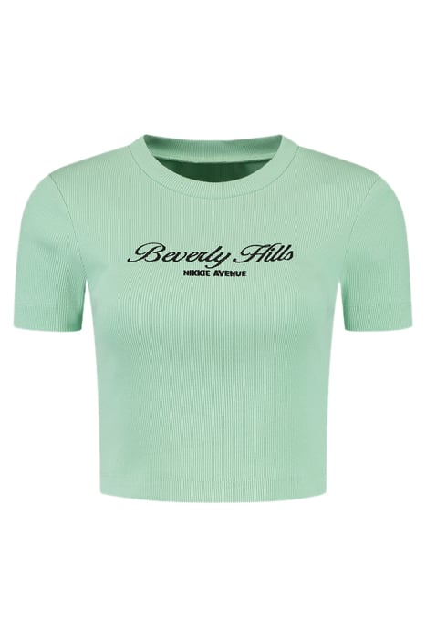 BEVERLY HILLS RIB TOP MATCHA 2