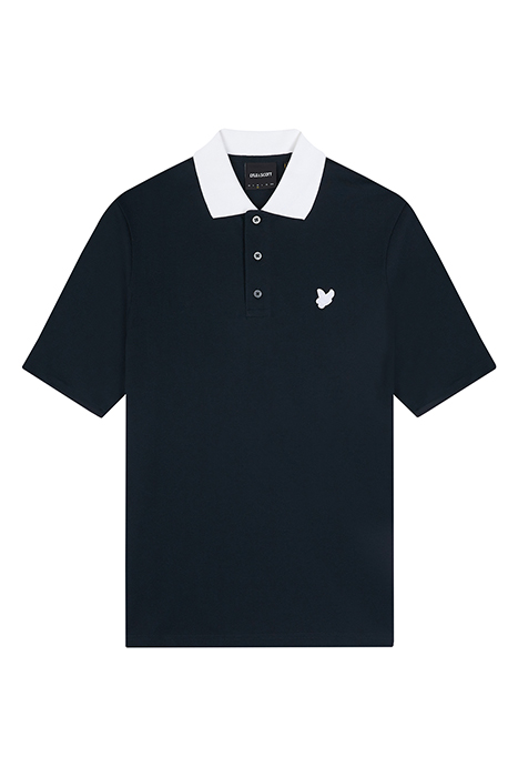TONAL RINGER POLO SHIRT DARK NAVY/ WHITE 4