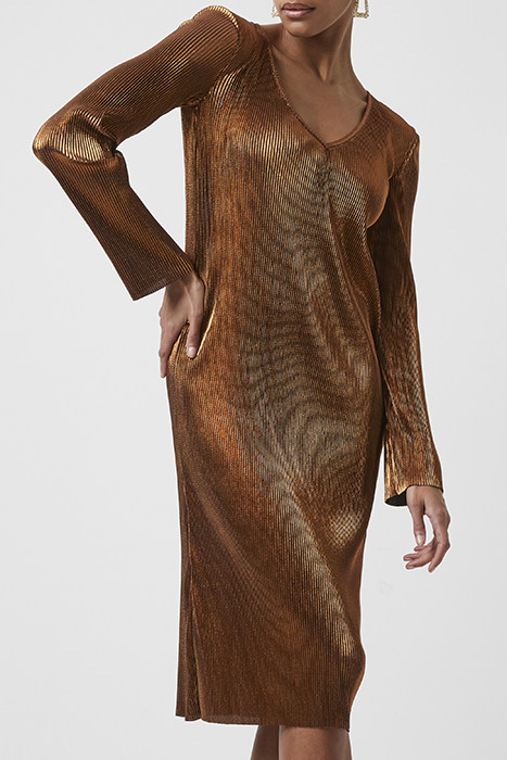 TAINA METALLC PLEATD JRSY DRSS MISC. 3