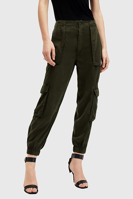 FREDA TENCEL TROUSER KHAKI GREEN 7