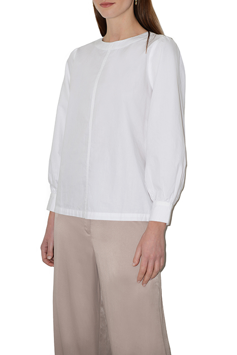 CRISP COTTON LS RND NK TOP WHITE 1