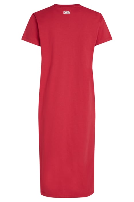 KARL ESSENTIAL LOGO TEE DRESS HAUTE RED 2