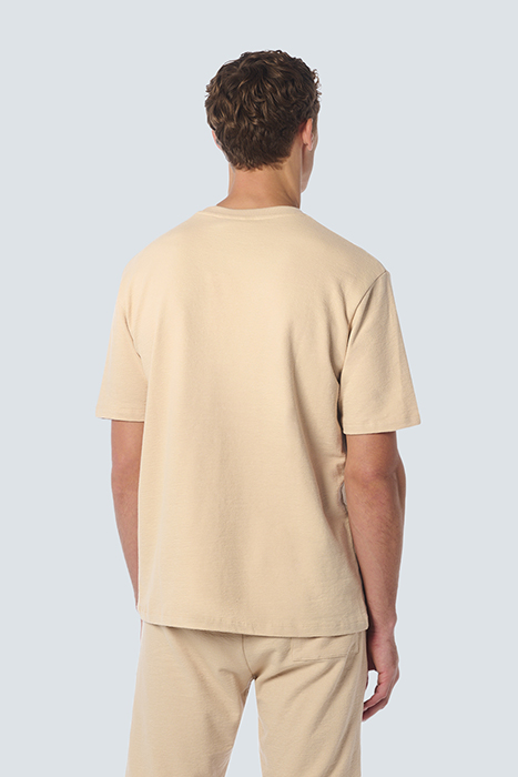 T-SHIRT CREWNECK SOLID JACQUARD SLUB CEMENT 2