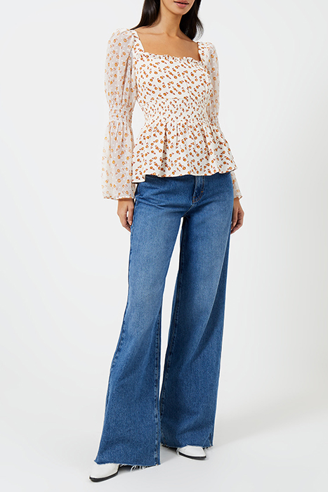 FRANCINE CALLIE DP SMCK BLOUSE WHITE 2