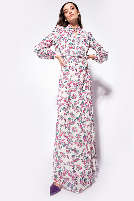 PICCHE 1 DRESS MULTI. WHITE/PINK 5