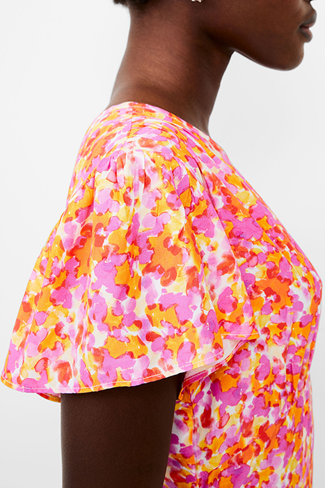 CASS DELPHINE SS V NK MIDI DRS PERSIMMON 4