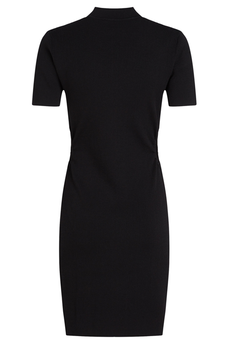 RIBBED KNIT CUT OUT DRESS BLACK 2