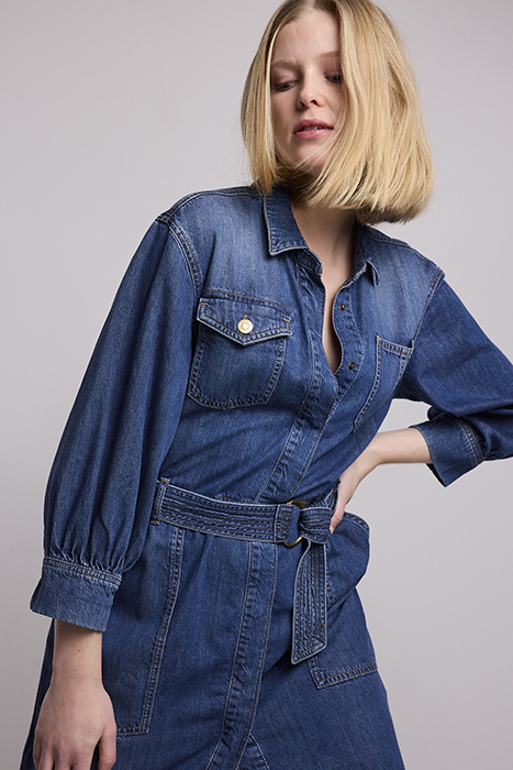 DENIM DRESS LIGHT WEIGHT COTTON TENCEL DENIM 3