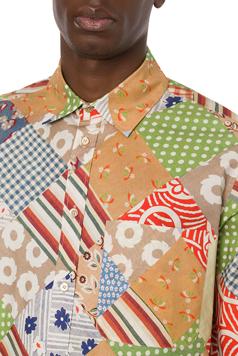 QUILT PRINT POPLIN SHIRT MULTICOLOR 4