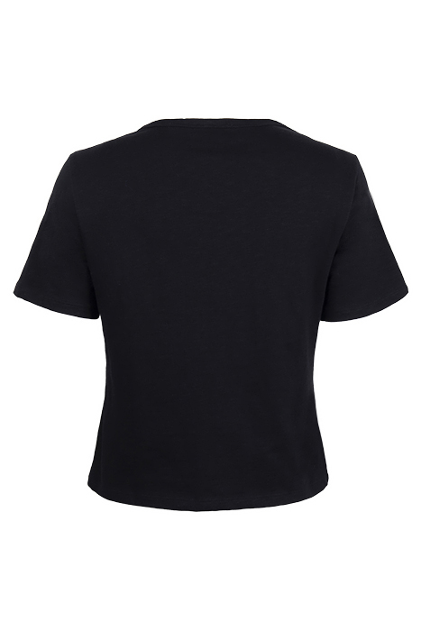 STRAP DETAIL RELAXED FIT TEE BLACK 2