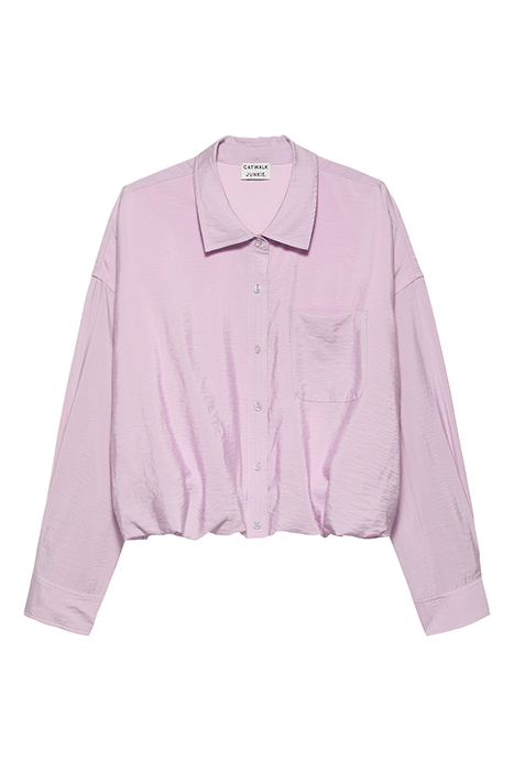CROPPED BUTTON UP BLOUSE FAIR ORCHID 4