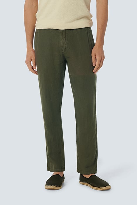 PANTS LINEN GARMENT DYED DARK STEEL 1