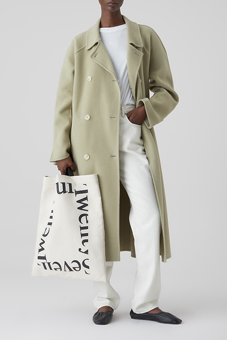 WOOL TRENCH COAT JACKETS & COATS GREY MARBLE 4