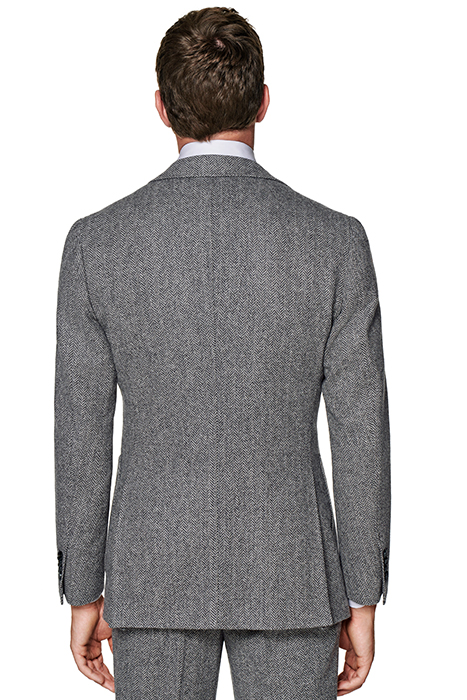 MID GREY HERRINGBONE THREE-PIECE TAILORED FIT HAVANA SUIT MI 3