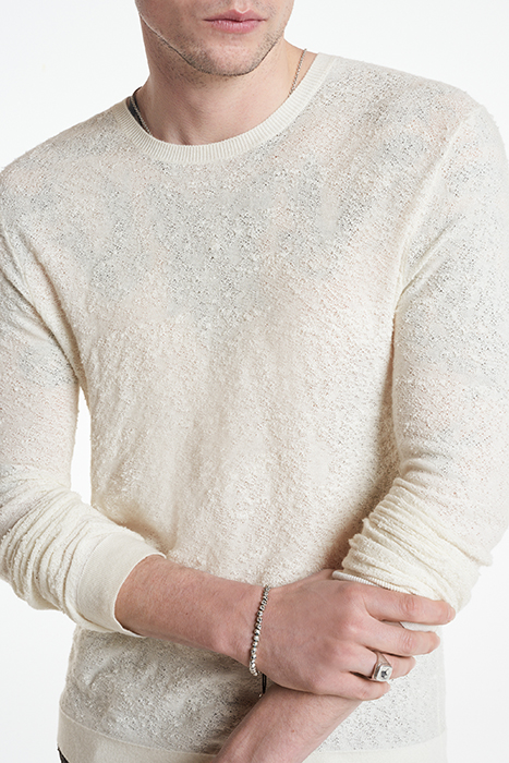 RALEIGH REGULAR FIT LONG SLV CREWNECK PU MILK 3