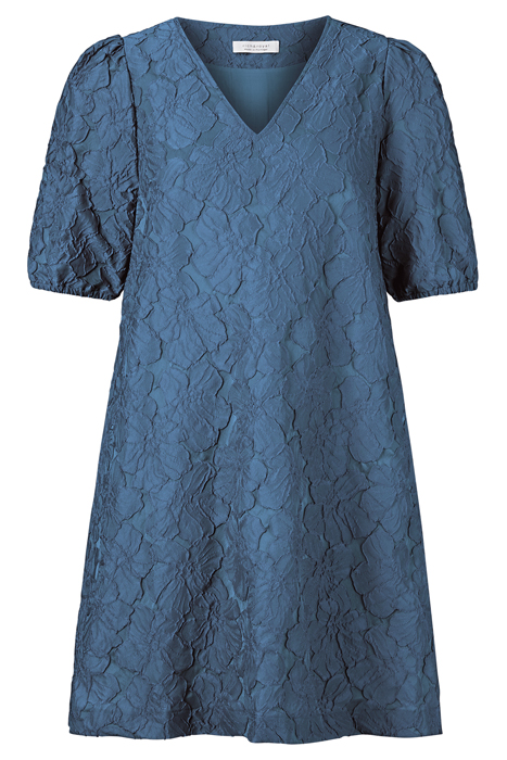 DRESS WITH V-NECK FRENCH BLUE 4