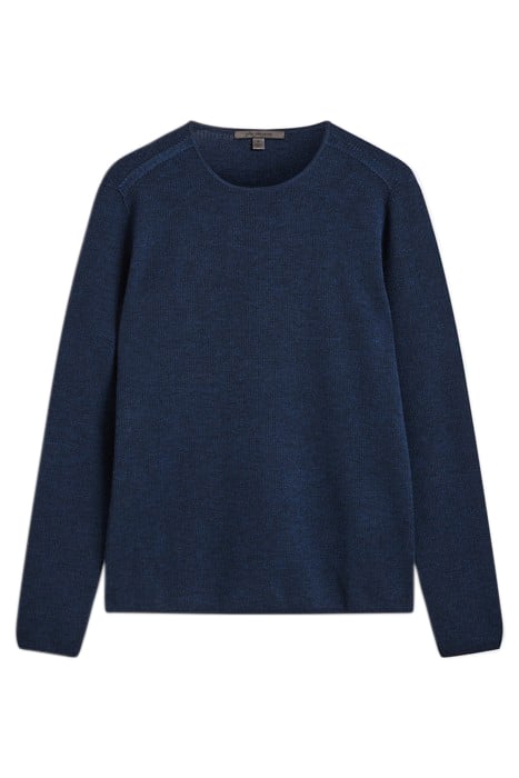 LEIRA RIB STITCH LS CREW WITH SHOULDER D DARK NAVY 2