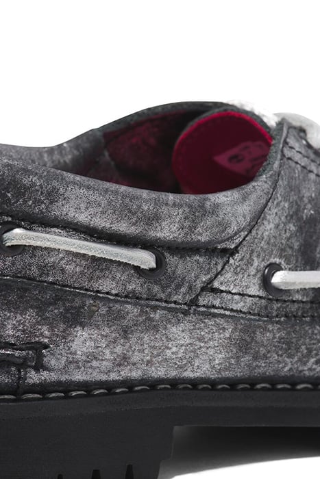 NOREEN BOAT SHOE BLACK METALLIC 7