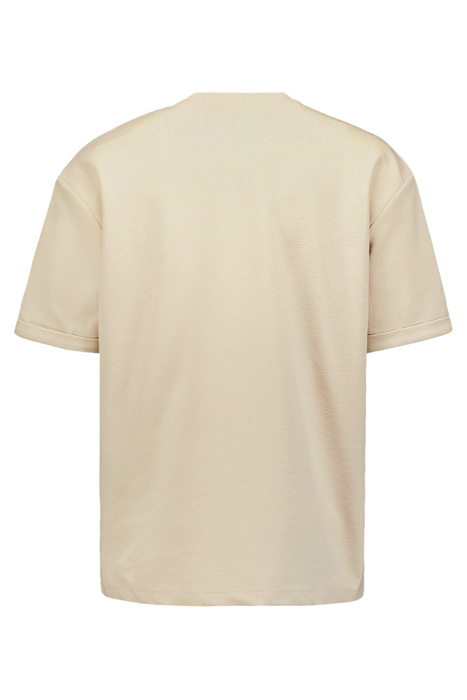 T-SHIRT CREWNECK SOLID JACQUARD CEMENT 5