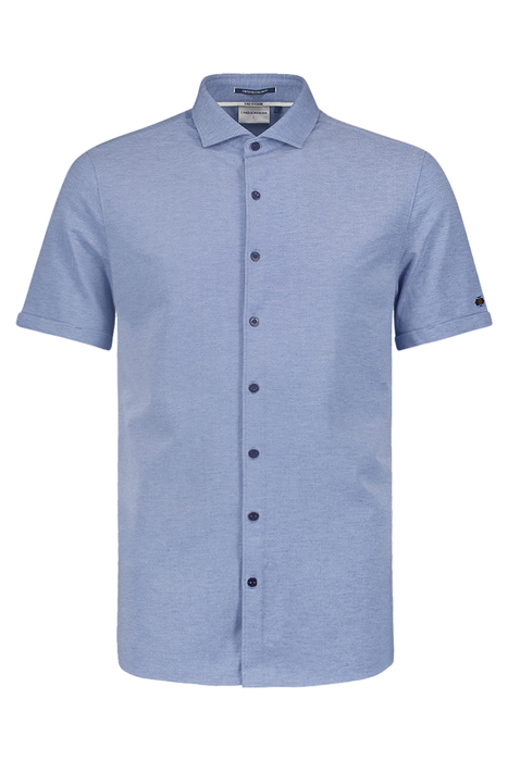 SHIRT SHORT SLEEVE JERSEY STRETCH MELANGE COBALT 4