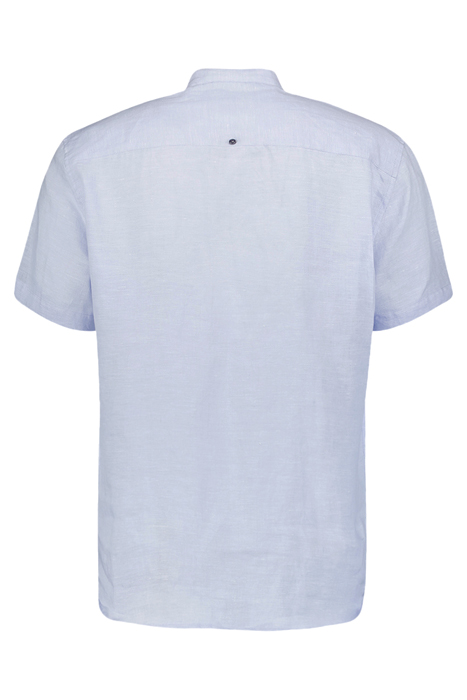 SHIRT SHORT SLEEVE GRANDDAD 2 TONE WITH LINEN SKY 2